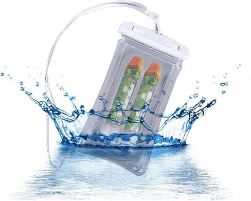 FSUHHIAD 2 قطعة حقيبة حمل EpiPen، حقيبة EpiPen مقاومة للماء، حقيبة طبية محمولة في حالات الطوارئ تحمل 2 EpiPens أساسيات طب الحساسية in Kuwait