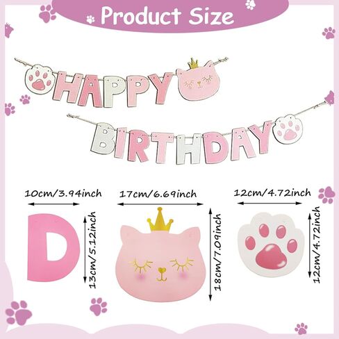 Do-Dottii Cat Kitten Kitty قبعة عيد ميلاد قبعة ربطة عنق على شكل فيونكة للقطط عيد ميلاد سعيد راية ألعاب لوازم الحفلات ديكورات ملابس قطة صغيرة النعناع البري مضغ ألعاب ركلة لفتاة القط (وردي) in Kuwait