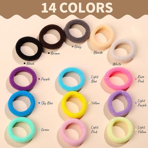 YGDZ 280 PCS Cotton 24 Colors Hair Ties Set with Organizer Box - Seamless Soft Mini Elastics Ponytail Holders and Hair Accessories for Toddlers, Girls, Kids in Saudi Arabia