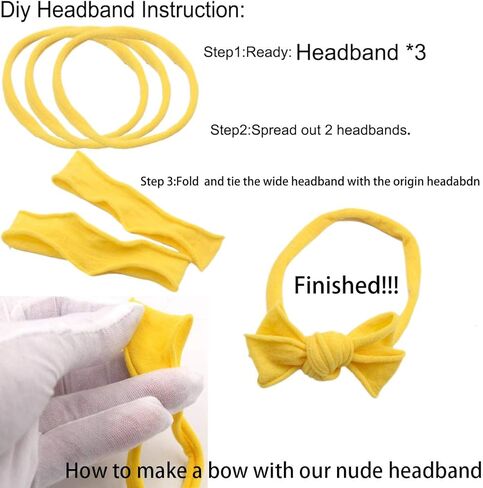200 قطعة 25 لونًا عالية التمدد اصنعها بنفسك عصابات رأس نايلون عارية مرنة لأربطة شعر الأطفال الرضع ربطات الرأس حلقات الأذن ربطات العنق والمشاريع الحرفية والأنشطة الرياضية النسائية in Kuwait