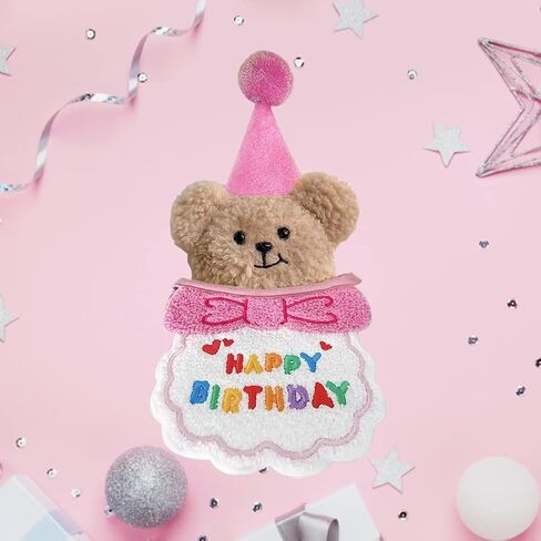 مجموعة باندانا لعيد ميلاد القطط، قبعة عيد ميلاد لطيفة للكلاب ومريلة كرتونية وردية، لوازم حفلات اعياد ميلاد الحيوانات الاليفة للقطط والكلاب (زهري) in Kuwait