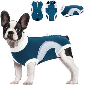 MORVIGIVE بدلة تعافي بسحاب للكلاب والقطط بعد الجراحة، بدلة تعافي للكلاب قابلة للتنفس، أنثى ذكر كلب مخروطي بديل لجروح البطن، قميص مضاد للعق جراحة الحيوانات الأليفة in Kuwait