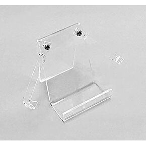Clear Fan Display Stand Holder Easel for Collector Antique Folding Hand Fans (Small)