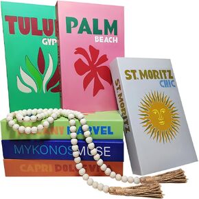 كتب صناعية مزخرفة لجماليات المنزل، مثالية لتزيين طاولة القهوة والأرفف. ديكور كتاب غرفة بريبي. (مجموعة من 6 قطع) in Kuwait