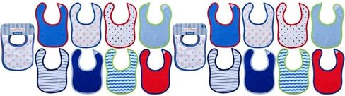 Luvable Friends Unisex Baby Cotton Terry Bibs, Boy Solid, One Size in Kuwait