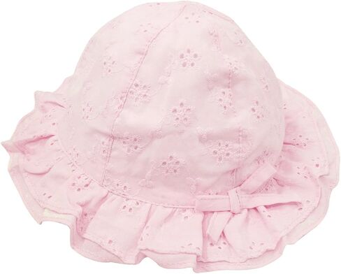 Adorable Baby Girls Floppy Hat Floral Embroidered Hollow Wide Brim SPF 50+ Hat in Saudi Arabia