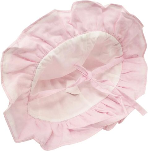 Adorable Baby Girls Floppy Hat Floral Embroidered Hollow Wide Brim SPF 50+ Hat in Saudi Arabia