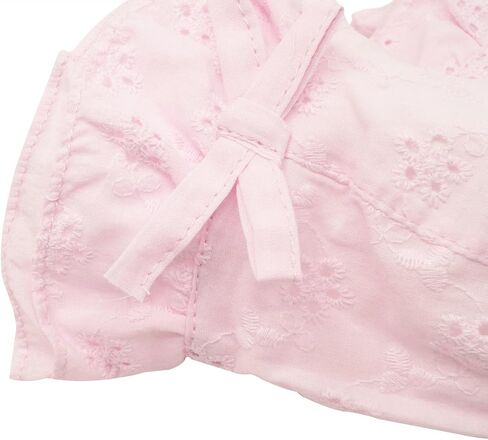 Adorable Baby Girls Floppy Hat Floral Embroidered Hollow Wide Brim SPF 50+ Hat in Saudi Arabia