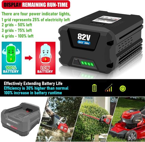 JIALIPOK 3.0Ah Lithium Ion Replacement for Briggs & Stratton Snapper XD 82V Battery BSB2AH82 BSB3AH82 BSB4AH82 BSB5AH82 1760514 in Kuwait