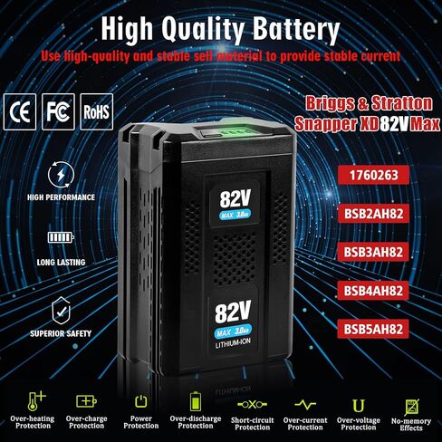 JIALIPOK 3.0Ah Lithium Ion Replacement for Briggs & Stratton Snapper XD 82V Battery BSB2AH82 BSB3AH82 BSB4AH82 BSB5AH82 1760514 in Kuwait