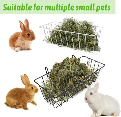 بيلوبي 4 قطع من وحدة تغذية القش والارانب مع خطافات، وحدة تغذية القش والخنزير الغيني، حامل قش معدني شديد التحمل للارانب والخنزير الغيني والارنب والشنشيلة، مستلزمات الحيوانات الاليفة الصغيرة، 9.1 × 3.9 in Kuwait