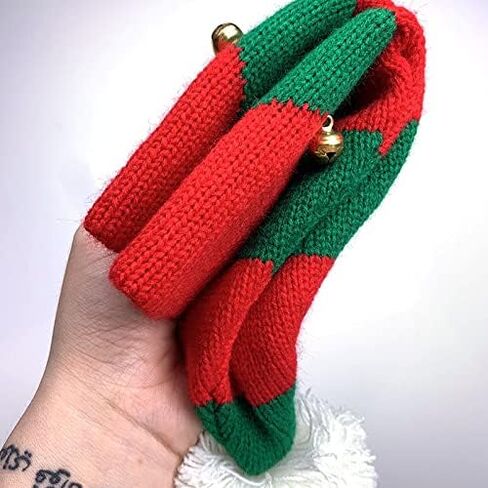 Christmas Elf-Knitted-Hat for Kids Toddler Xmas-Beanie Knit Hat with Pom-pom for Baby Boy Girl 1 to 5 Years in Saudi Arabia