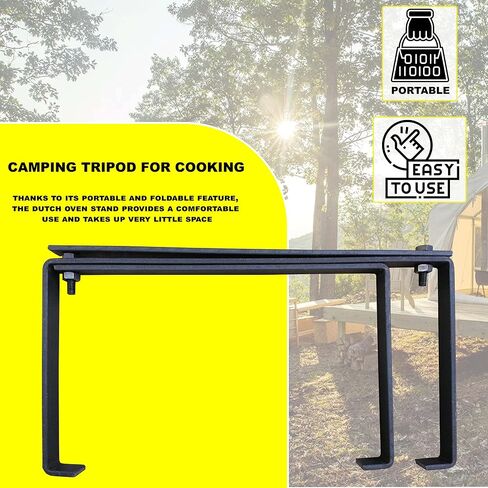 14 Inch Camping Tripod for Cooking, Camping Cooking Stand, Tripod Grill, Fire Tripod for Cooking, Cast Iron Stand, Dutch Oven Stand, Fire Pit Stand, Dutch Oven Tripod, Cooking Tripod for Campfire in Saudi Arabia