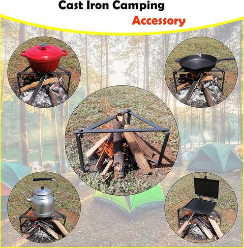 14 Inch Camping Tripod for Cooking, Camping Cooking Stand, Tripod Grill, Fire Tripod for Cooking, Cast Iron Stand, Dutch Oven Stand, Fire Pit Stand, Dutch Oven Tripod, Cooking Tripod for Campfire in Saudi Arabia