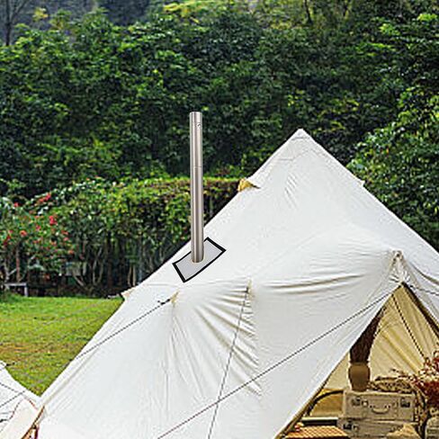 Hoypeyfiy DIY Hot Tent Stove Jack مع غطاء مطر، طقم جاك موقد لخيمة التخييم، 7.87 بوصة × 9 بوصة in Saudi Arabia