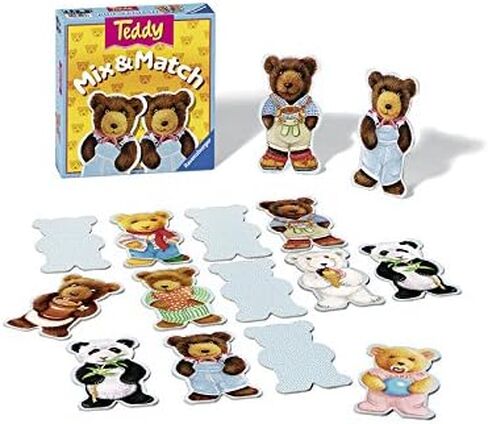 Ravensburger Teddy Mix & Match - Children's Game, Yellow, Blue, 7.5 x 7.5 x 2 inches in Saudi Arabia