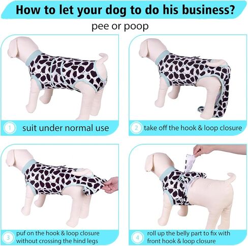 بديل مخروطي للكلاب من PetWarm بعد الجراحة، بدلة تعافي للكلاب الذكور من الإناث، ملابس للكلاب بعد الجراحة التعقيم الجراحي، بدلة مريحة للتعافي الجراحي للحيوانات الأليفة مضادة لللعق، ملابس للكلاب، نمط الفهد، أخضر، مقاس M in Kuwait