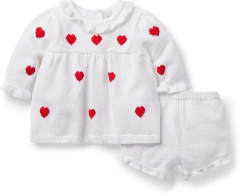 Janie and Jack Baby Girl's Heart Sweater Set (Infant) in Kuwait
