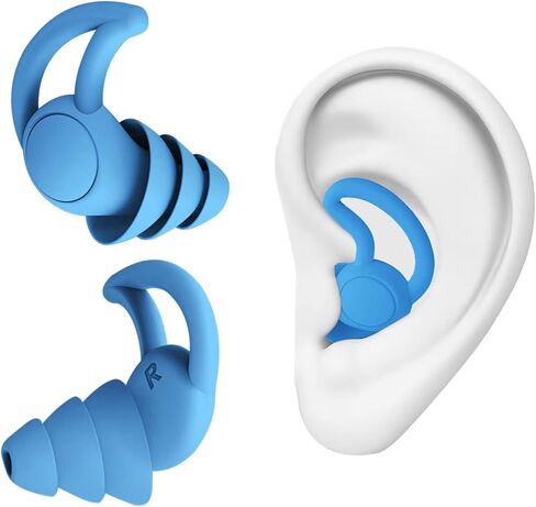 Ear Plugs for Sleeping Noise Cancelling,Comfortable Silicone Sound Blocking Earplugs, Reusable Washable Earplugs for Sleeping, Work, Study, Snoring, Shooting, Concerts in Kuwait