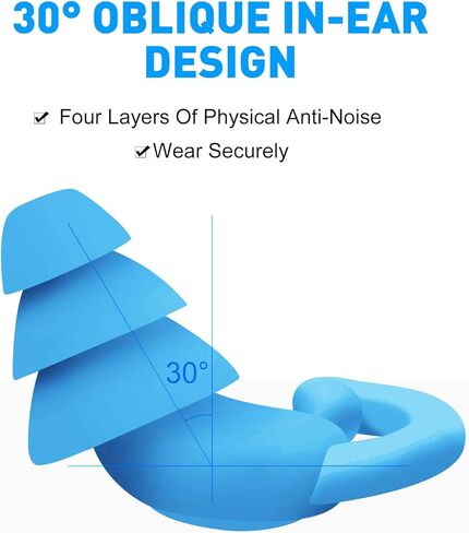 Ear Plugs for Sleeping Noise Cancelling,Comfortable Silicone Sound Blocking Earplugs, Reusable Washable Earplugs for Sleeping, Work, Study, Snoring, Shooting, Concerts in Kuwait