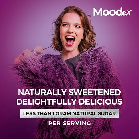 MOODex - علكات دعم المناعة - مكملات نباتية وكيتو منخفضة السكر، للرجال والنساء - مناسبة للأفراد الذين يعانون من عدم تحمل السكر - بحد أقصى 1 جرام سكر لكل 2 علكة - 60 قيراط in Kuwait