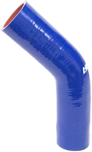 HPS HTSEC45-100-L10-BLK High Temp 4-ply Reinforced Silicone 45 Degree Elbow Coupler Hose, 100 psi Maximum Pressure, 10" Leg Length on each side, 1" ID, Black in Saudi Arabia