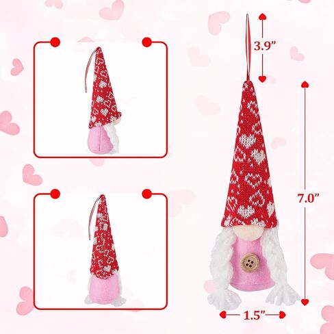 زينة معلقة لعيد الحب - 10 قطع قطيفة سويدية مصنوعة يدويًا لتزيين حفلات المنزل والشجرة in Kuwait