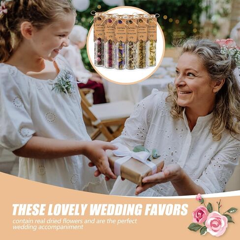 Wedding Favors Bulk Wedding Favors for Guests Rustic Wedding Favors Baby Shower Party Favors Dried Flower Petals in Bulk Glass Tea Jar Appreciation Gifts for Your Guest, 6 Flavors (24 Pcs) in Saudi Arabia