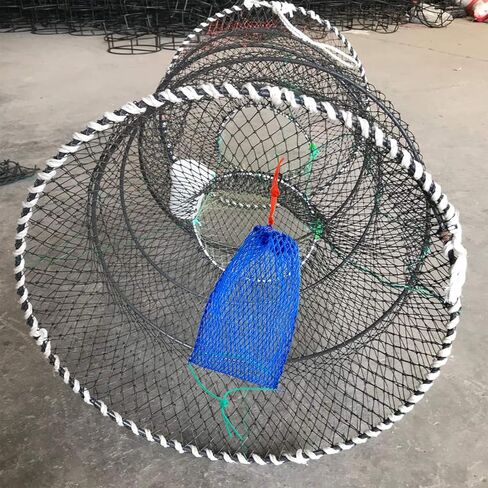 ميلكاري اكياس طعوم سرطان البحر، 6 قطع من الفخاخ الشبكية بتصميم رياضي مع خزانة مطاطية لجراد البحر والروبيان والاسماك in Kuwait