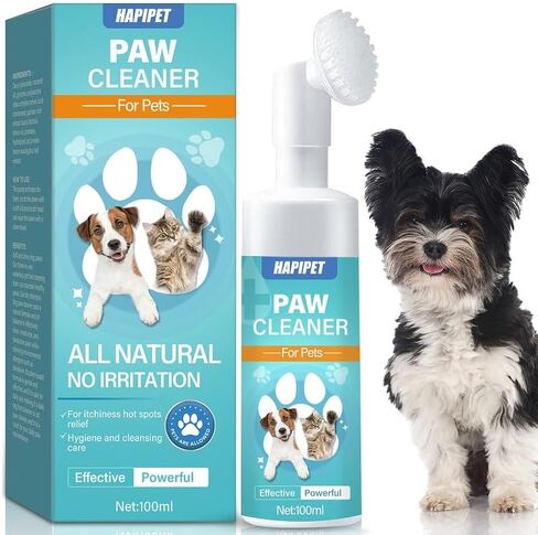 منظف ​​مخالب الكلاب، شامبو مخالب الحيوانات الأليفة بدون شطف ومحمول مع فرشاة سيليكون ناعمة، منظف طبيعي بالكامل للحيوانات الأليفة وغسالة مخالب الكلاب للتنظيف العميق in Kuwait