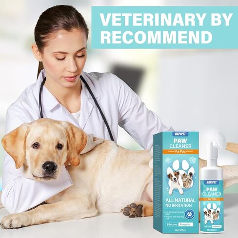 منظف ​​مخالب الكلاب، شامبو مخالب الحيوانات الأليفة بدون شطف ومحمول مع فرشاة سيليكون ناعمة، منظف طبيعي بالكامل للحيوانات الأليفة وغسالة مخالب الكلاب للتنظيف العميق in Kuwait