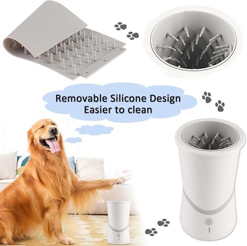 منظف مخالب الكلاب الاوتوماتيكية، غسالة الكترونية محمولة، منظف مخالب الكلاب مقاوم للماء مع سيليكون ناعم وشعيرات قوية، مخالب موحلة للكلاب الصغيرة والمتوسطة الحجم in Kuwait