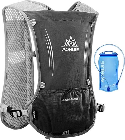 Win.Deeper 5L Lightweight Running Backpackn Outdoor Sports Trail Racing Marathon Hiking Fitness Bag Hydration Vest Pack for Men Women with 1.5L Bag or 500ml Kettle in Saudi Arabia