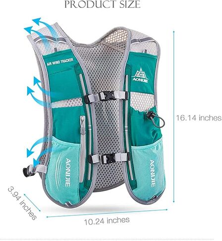 Win.Deeper 5L Lightweight Running Backpackn Outdoor Sports Trail Racing Marathon Hiking Fitness Bag Hydration Vest Pack for Men Women with 1.5L Bag or 500ml Kettle in Saudi Arabia