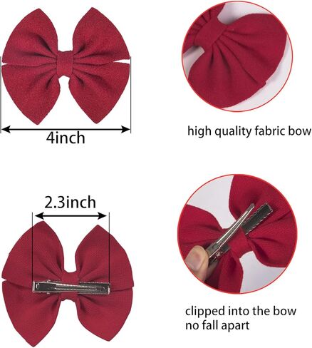 XIMA 30PCS Girls Hair Bows Clips Felt Woolen Hair Accessories Handmade Cotton Hair Bow for Toddler Girls Infants Kids and Teens 30Colors in Saudi Arabia
