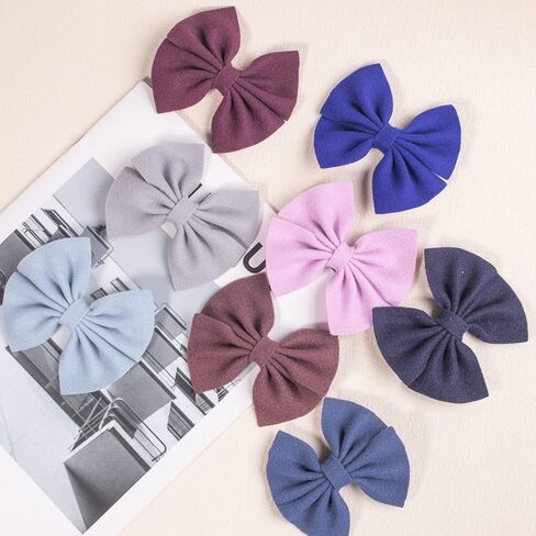 XIMA 30PCS Girls Hair Bows Clips Felt Woolen Hair Accessories Handmade Cotton Hair Bow for Toddler Girls Infants Kids and Teens 30Colors in Saudi Arabia