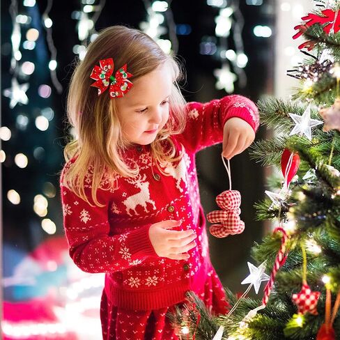 yxiang 10 قطع قوس شعر عيد الميلاد للفتيات عيد الميلاد قوس الشعر التمساح كليب ملون بوتيك إكسسوارات الشعر grosgrain الشريط مشبك شعر كبير مع صندوق هدية لطفلة طفل صغير في سن المراهقة in Kuwait