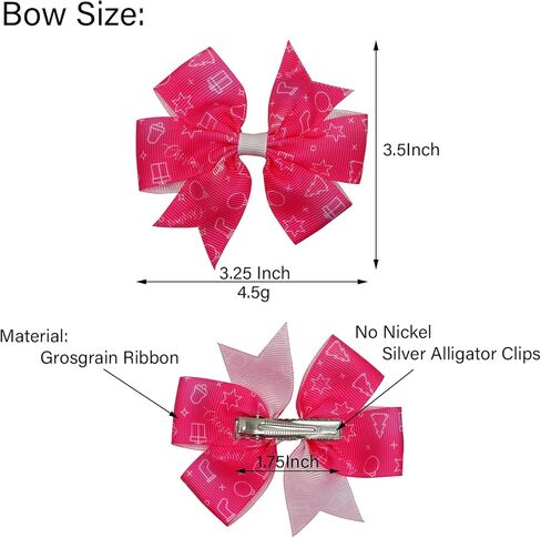 yxiang 10 قطع قوس شعر عيد الميلاد للفتيات عيد الميلاد قوس الشعر التمساح كليب ملون بوتيك إكسسوارات الشعر grosgrain الشريط مشبك شعر كبير مع صندوق هدية لطفلة طفل صغير في سن المراهقة in Kuwait