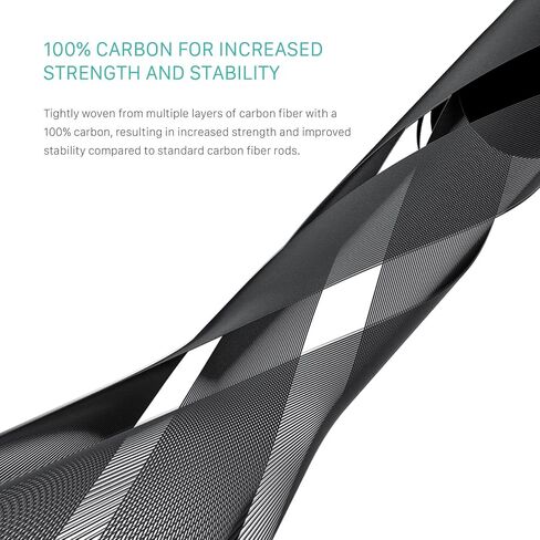 Tilta 2X Carbon Fiber Rods 15mm for Rail Support System | Increased Strength | Limited Reflection | Lightweight | DSLR Shoulder Rig, Camera Stabilizer Cage, Matte Box (10cm) in Saudi Arabia
