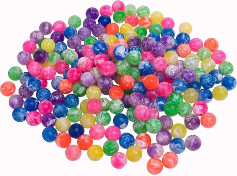 Togudot 200Pcs Mini Bouncy Balls Bulk Small Rubber Neon Bouncing Ball Assorted Color for Kids Party Favors Birthday Present Game Prizes Bags Filler in Kuwait