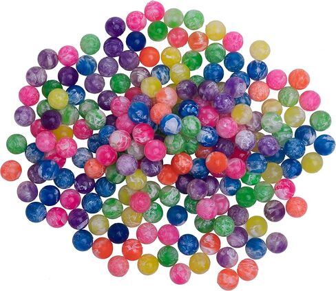 Togudot 200Pcs Mini Bouncy Balls Bulk Small Rubber Neon Bouncing Ball Assorted Color for Kids Party Favors Birthday Present Game Prizes Bags Filler in Kuwait