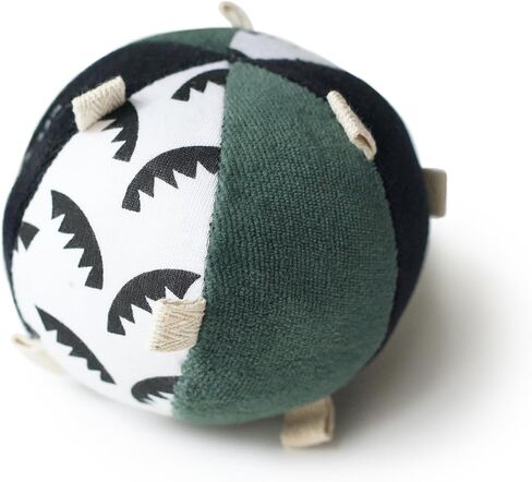 Wee Gallery, Taggy Ball with Rattle - Developmental Activity for Babies - Visual Stimulation, Motor Skills, Soft Interactive Sensory Toy for Infant Play (Woodland Theme) in Saudi Arabia