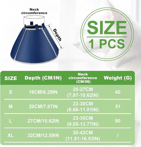 lasuroa مريح الكلب المخروط، غير المنسوجة النسيج المضادة لعق مخروط الكلب مكافحة لدغة مخروط زن مخروط للكلاب طوق واقية للكلاب الكبيرة والمتوسطة والصغيرة القطط الجمال الاستحمام (L) in Kuwait