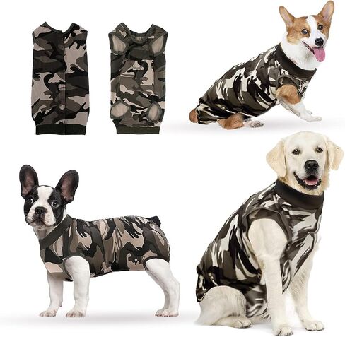Dog Onesie Dog Surgery Recovery Suit for Male Female Surgical Suit for Spay and Neuter E-Collar & Cone Alternative Anti-Biting Lick Wound in Kuwait