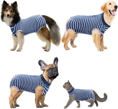 Dog Onesie Dog Surgery Recovery Suit for Male Female Surgical Suit for Spay and Neuter E-Collar & Cone Alternative Anti-Biting Lick Wound in Kuwait