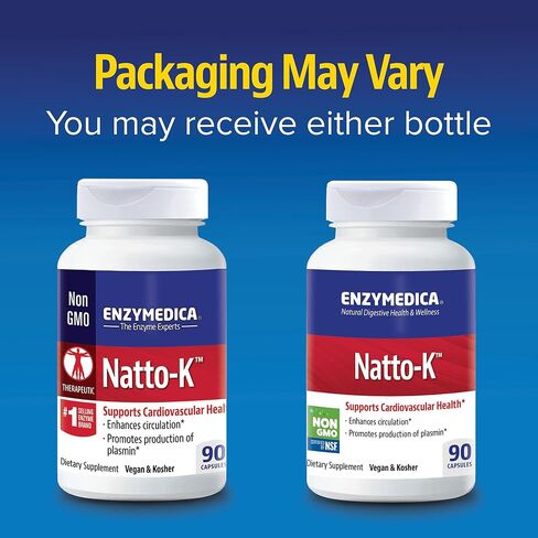 Enzymedica, Natto-K, Enzyme Support for Cardiovascular Health, 30 Capsules in Saudi Arabia
