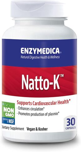 Enzymedica, Natto-K, Enzyme Support for Cardiovascular Health, 30 Capsules in Saudi Arabia