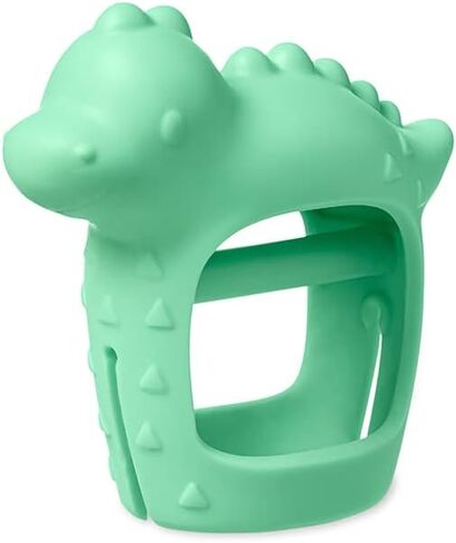 Itzy Ritzy Bitzy Grip Hand Teether - Silicone Teether for Babies - Developmental Teething Toy with Easy-to-Hold Hand Grip, Designed for Babies 3 Months & Up in Kuwait