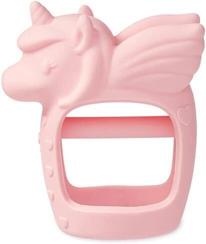 Itzy Ritzy Bitzy Grip Hand Teether - Silicone Teether for Babies - Developmental Teething Toy with Easy-to-Hold Hand Grip, Designed for Babies 3 Months & Up in Kuwait