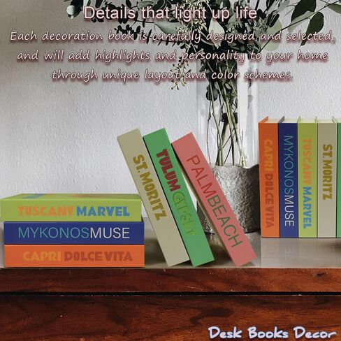 كتب صناعية مزخرفة لجماليات المنزل، مثالية لتزيين طاولة القهوة والأرفف. ديكور كتاب غرفة بريبي. (مجموعة من 6 قطع) in Kuwait